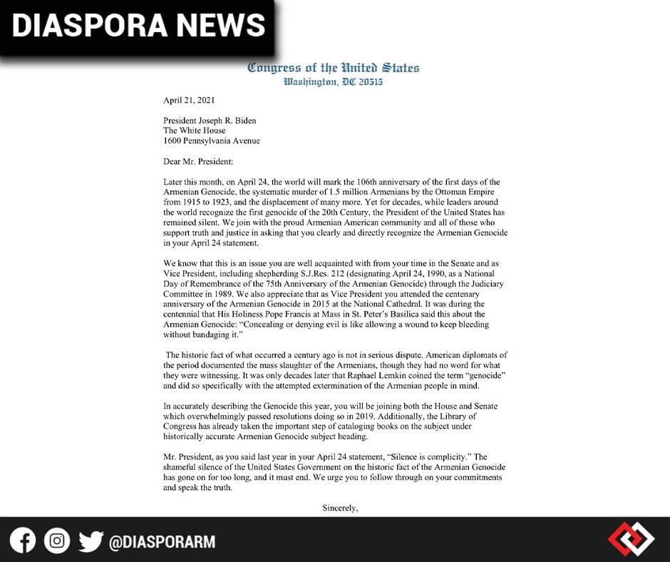 diasporarm-diaspora-news-107-bipartisan-congress-reps-urge-biden-to-recognize-the-armenian-genocide-in-new-letter